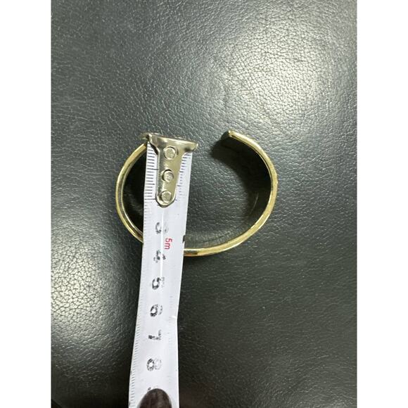 Chanel 22S Logo Enamel Gold Tone Cuff Bracelet S - Picture 7 of 8